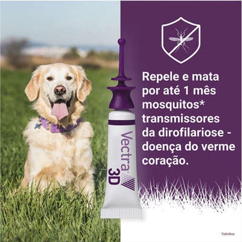 Antipulgas Ceva Vectra 3D 1 6ml para C es de 4kg at  10kg - Cont m 3 pipetas 5