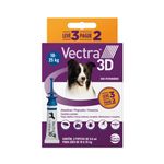 Antipulgas Ceva Vectra 3D 3 6ml para C es de 10kg at  25kg - Cont m 3 pipetas 0