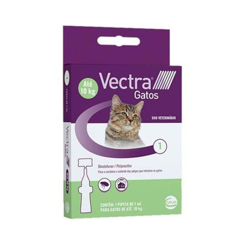 Antipulgas Ceva Vectra 1ml para Gatos at  10kg - Cont m 1 pipeta 0