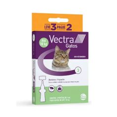 Antipulgas Ceva Vectra 1ml para Gatos até 10kg - Contém 3 pipetas