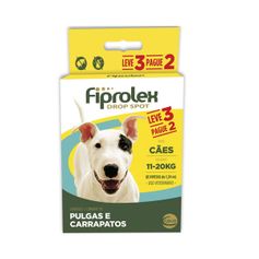 Antipulgas Ceva Fiprolex de 1,34ml para Cães de 11kg até 20kg - Contém 3 pipetas
