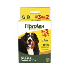 Antipulgas Ceva Fiprolex 4,02ml para Cães com +40kg - Contém 3 pipetas