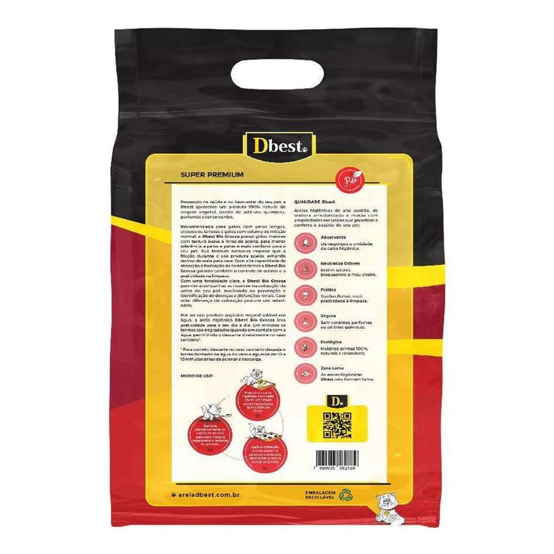 Areia Higi nica Dbest Bio Grossa para Gatos 2kg 1