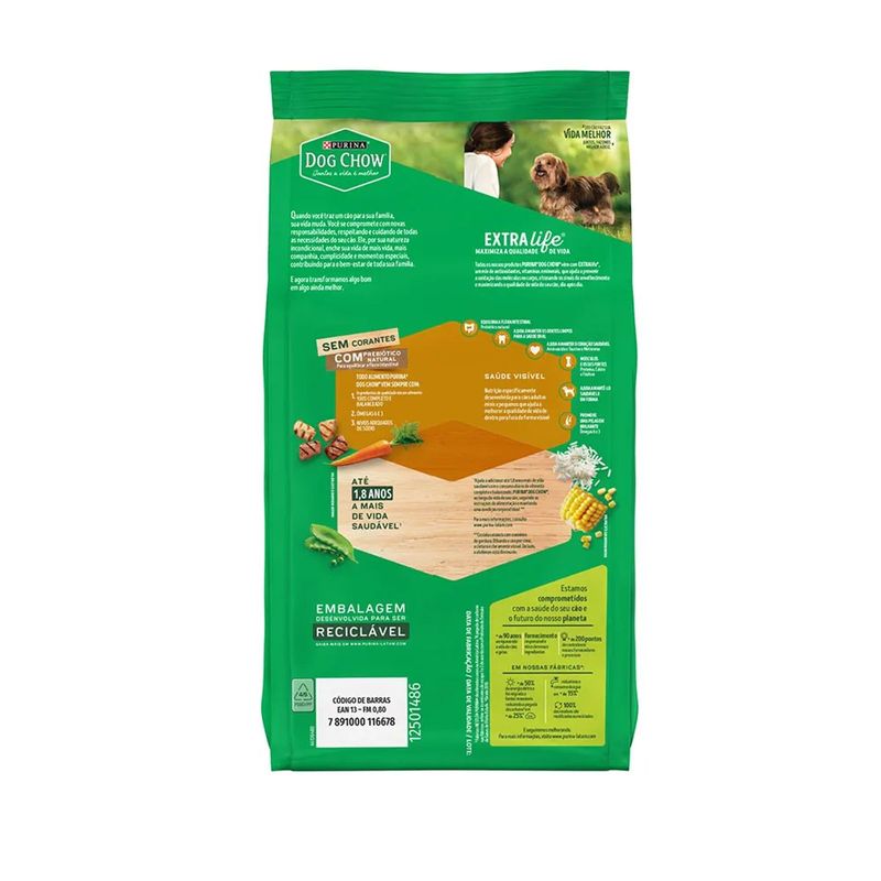 Ra  o Seca Dog Chow para C es Adultos Porte Mini e Pequeno Carne  Frango e Arroz 1kg 2