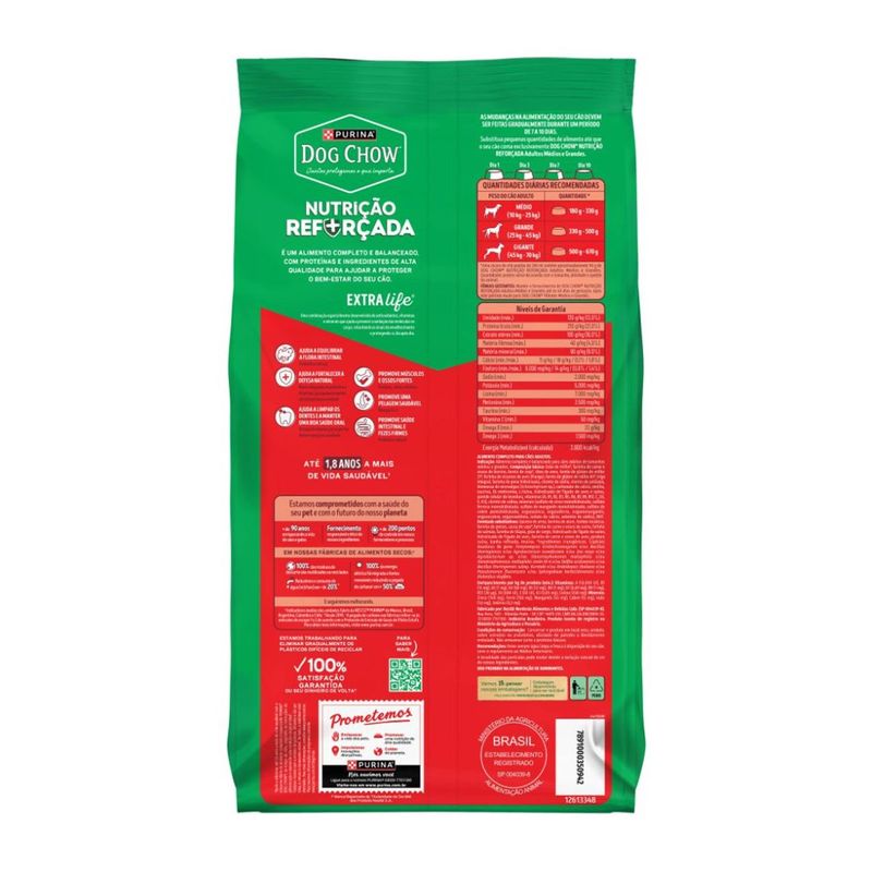 Ra  o Seca Dog Chow para C es Adultos Porte M dio e Grande Carne  Frango e Arroz 15kg 1