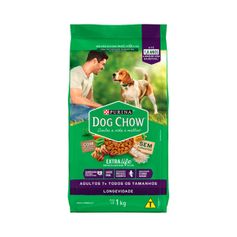 Ração Seca Dog Chow Longevidade para Cães Idosos Carne, Frango e Arroz 1kg