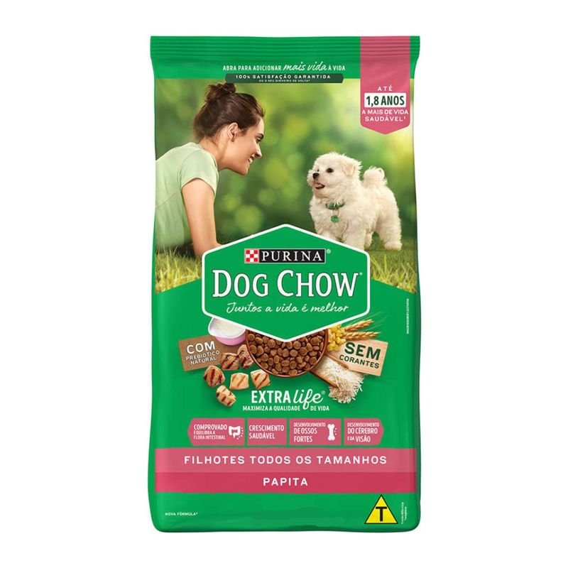 Ra  o Seca Dog Chow Papita para C es Filhotes Carne  Frango e Arroz 20kg  0
