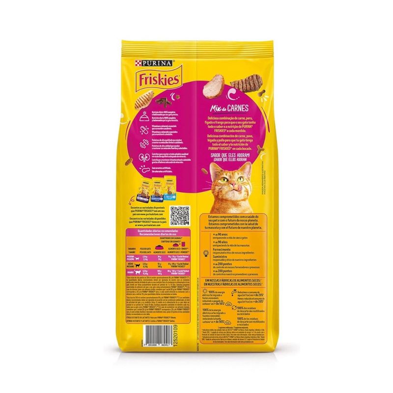 Ra  o Seca Friskies para Gatos Adultos Mix de Carnes 3kg 1