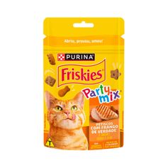 Petisco Friskies Party Mix para Gatos Adultos Frango, Fígado e Peru 40g