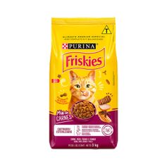 Ração Seca Friskies para Gatos Adultos Castrados Mix de Carne 3kg