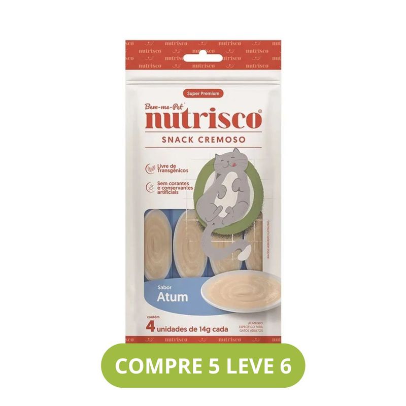 Petisco Nutrisco para Gatos Adultos Atum - Pacote com 04 unidades de 14g cada 0