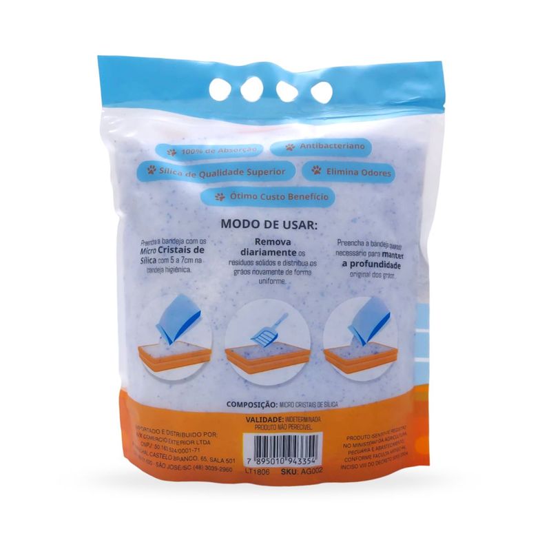 Areia Higi nica P3T Micro Cristais S lica Super Premium para Gatos 1 6kg 3