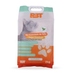 Granulado Higiênico P3T Bio Tofu Natural para Gatos 2kg