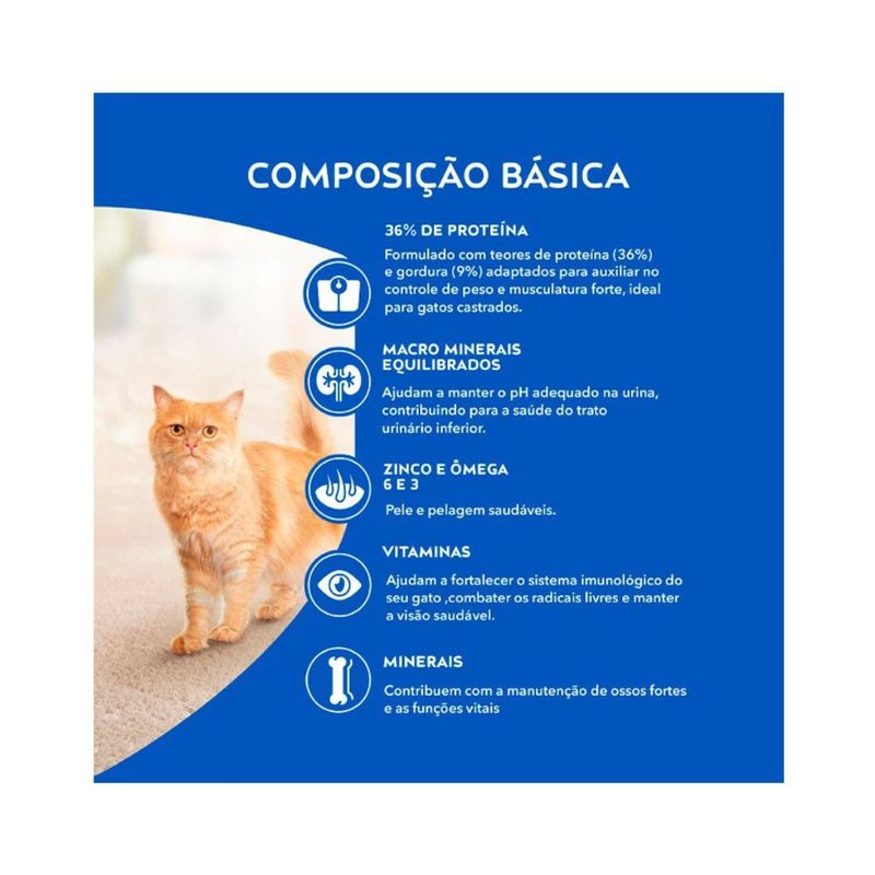 Ra  o Seca Cat Chow Defense Plus para Gatos Castrados Frango 10 1kg 3