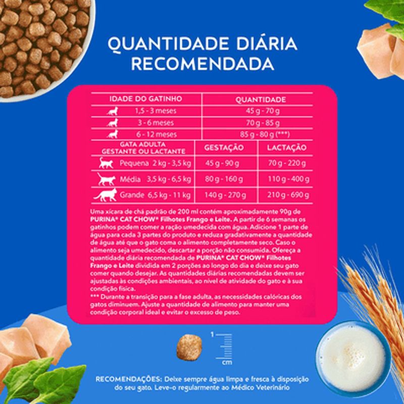 Ra  o Seca Cat Chow Defense Plus para Gatos Filhotes Frango e Leite 10 1kg 3