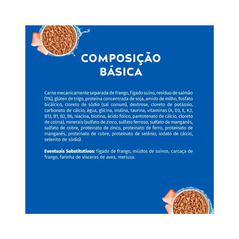 Ra  o  mida Cat Chow para Gatos Castrados Defense Hydro Peixe ao Molho Sach  85g 3