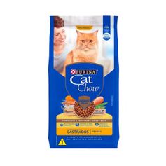 Ração Seca Cat Chow Defense Plus para Gatos Castrados Frango 2,7kg