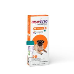 Antipulgas e Carrapatos Bravecto® Cães Transdermal 4,5 a 10kg 250mg 1 Pipeta 0,89ml MSD Saúde Animal