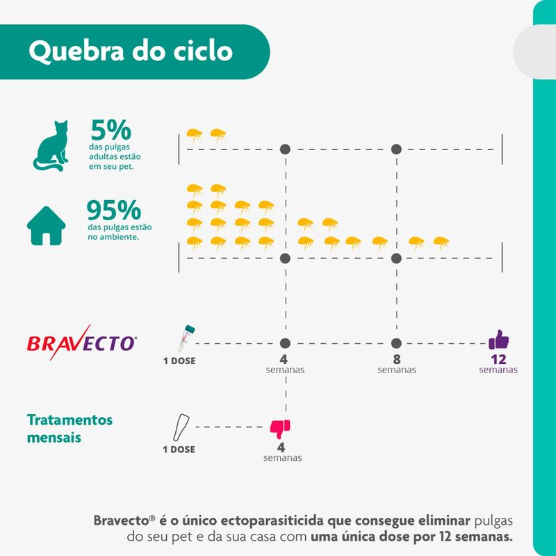 Antipulgas Bravecto  Gatos Transdermal 5 25 a 12 5kg 500mg 1 Pipeta 1 79ml MSD Sa de Animal 5