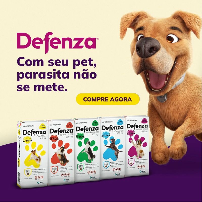 Antipulgas  Bicho-de-P   Carrapatos e Sarnas Defenza  100mg C es de 4 5 a 10 kg 1 Comp  Mastig vel MSD Sa de Animal 9