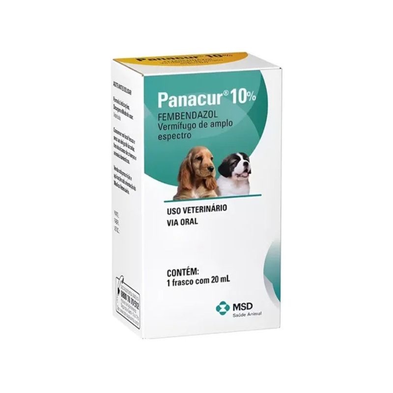 Verm fugo MSD Panacur 10  Suspens o Oral para C es e Bovinos 20ml 0
