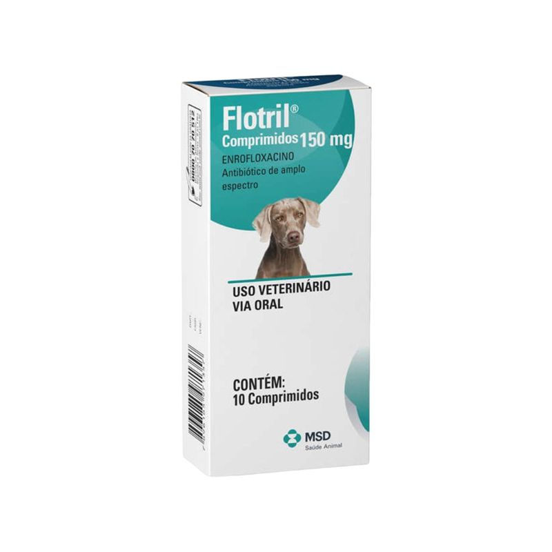 Antibi tico MSD Flotril 150mg para C es Porte Grande - Cont m 10 comprimidos 0