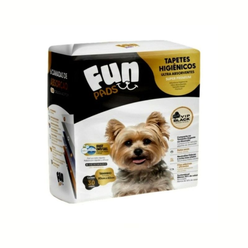 Tapete Higi nico Absortec Fun Pads Black para C es 80x60cm - Cont m 30 unidades 0