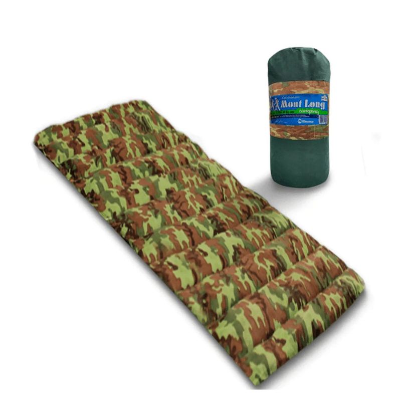 Colchonete F A Colch es Mont Long Camuflado para Camping  Solteiro 1 90x0 60cm  0
