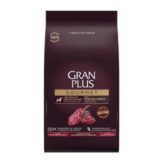 Ração Seca GranPlus Gourmet para Cães Adultos Porte Médio e Grande Ovelha e Arroz 15kg
