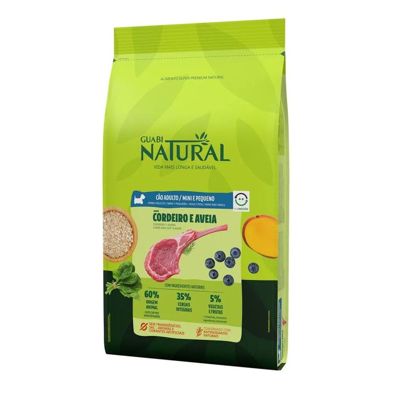 Ra  o Seca Guabi Natural para C es Adultos Porte Mini e Pequeno Cordeiro e Aveia 2 5kg 1