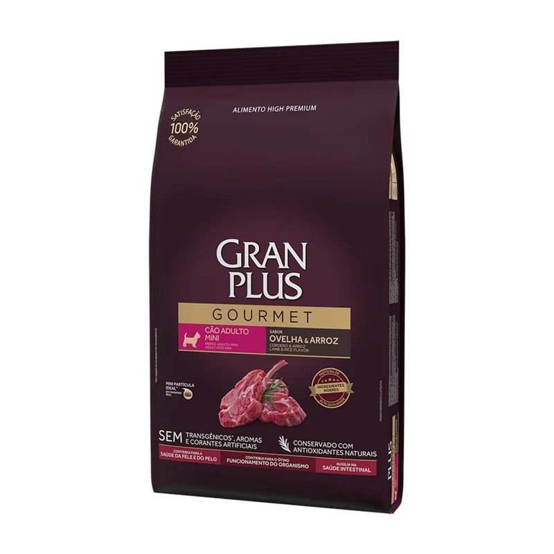 Ra  o Seca GranPlus Gourmet para C es Adultos Porte Mini Ovelha e Arroz 3kg 1