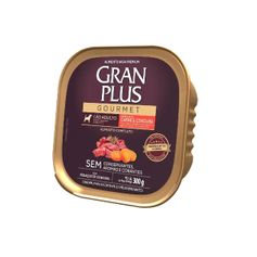 Ração Úmida GranPlus Gourmet Patê para Cães Adultos Carne e Cenoura 300g