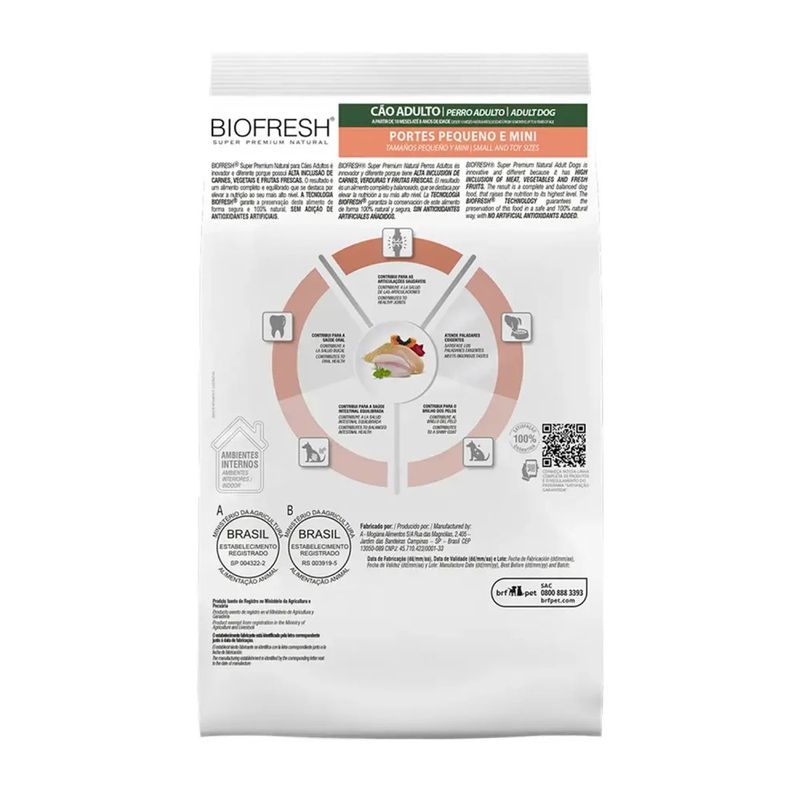 Ra  o Seca Biofresh para C es Adultos Porte Mini e Pequeno Carne 10 1kg 2