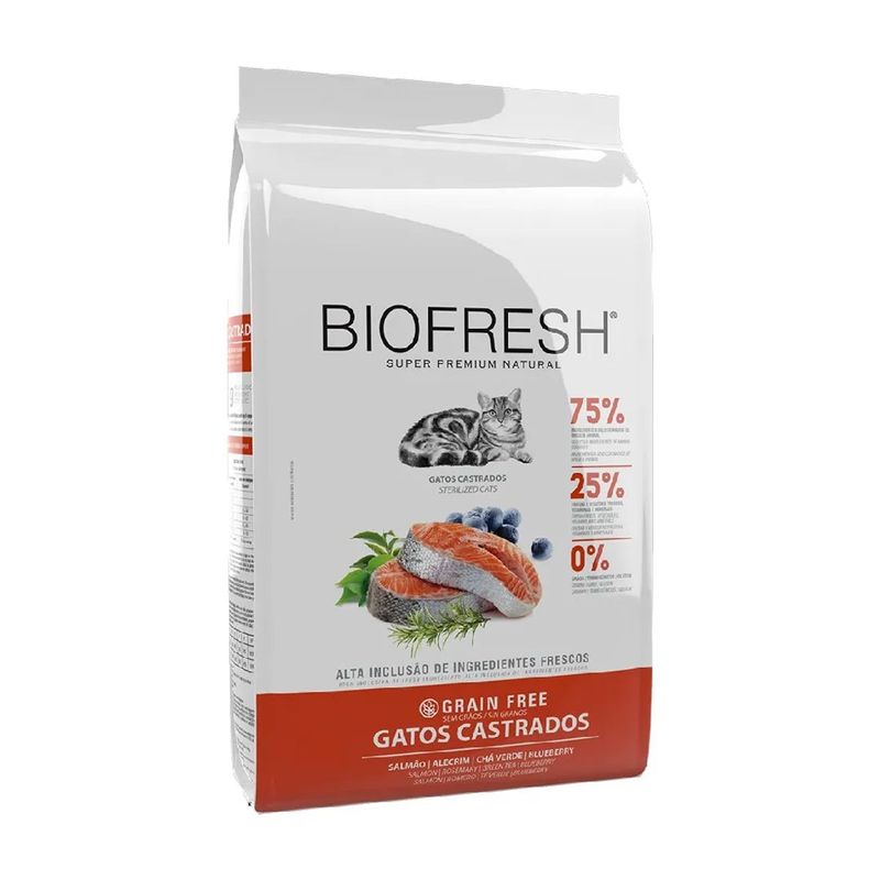 Ra  o Seca Biofresh para Gatos Castrados Salm o 1 5kg 0