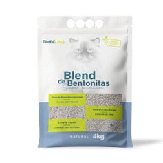 Areia Higiênica TimbóPet Blend de Bentonitas Super Premium Natural para Gatos 4kg