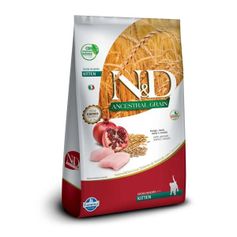 Ração Seca N&D Ancestral Grain Kitten para Gatos Filhotes Frango e Romã 1,5kg