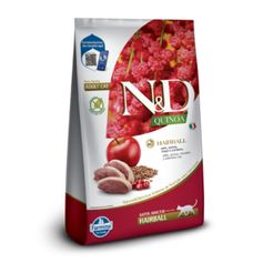 Ração Seca N&D Quinoa Hairball para Gatos Adultos Pato, Quinoa, Maçã e Cranberry 1,5kg