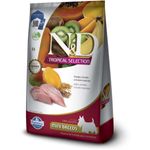 Ra  o Seca N D Tropical Selection para C es Adultos Porte Mini Frango  Cereais e Frutas Tropicais 2 5kg 2