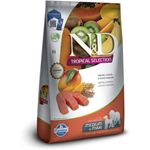 Ra  o Seca N D Tropical Selection para C es Adultos Porte M dio e Grande Salm o  Cereais e Frutas Tropicais 10kg 2