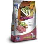 Ra  o Seca N D Tropical Selection para C es Filhotes Porte Mini Su no  Cereais e Frutas Tropicais 2kg 1