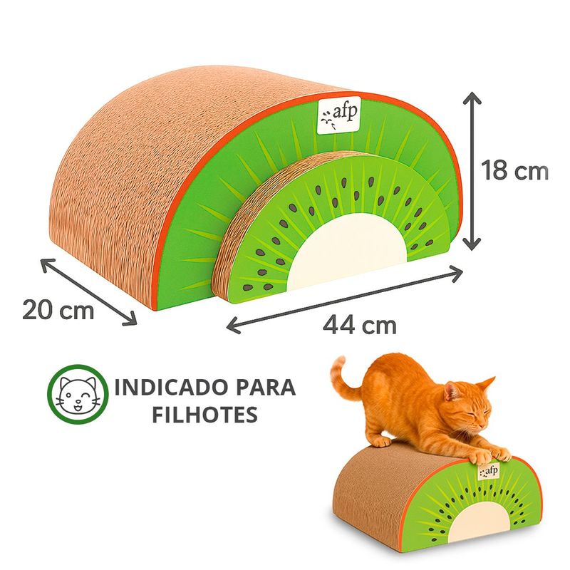 Arranhador Animaux Frutas Papel o Kiwi para Gatos Filhotes 3