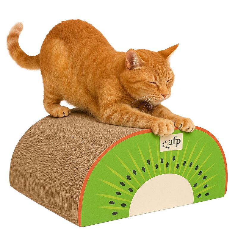 Arranhador Animaux Frutas Papel o Kiwi para Gatos Filhotes 4