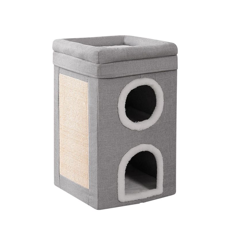 Casa Cama Animaux Arranhador 03 Andares para Gatos Cinza 0