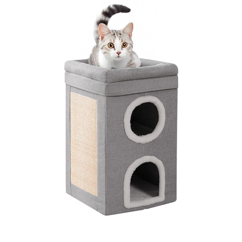 Casa Cama Animaux Arranhador 03 Andares para Gatos Cinza 4