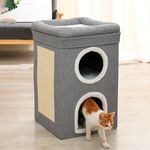 Casa Cama Animaux Arranhador 03 Andares para Gatos Cinza 5