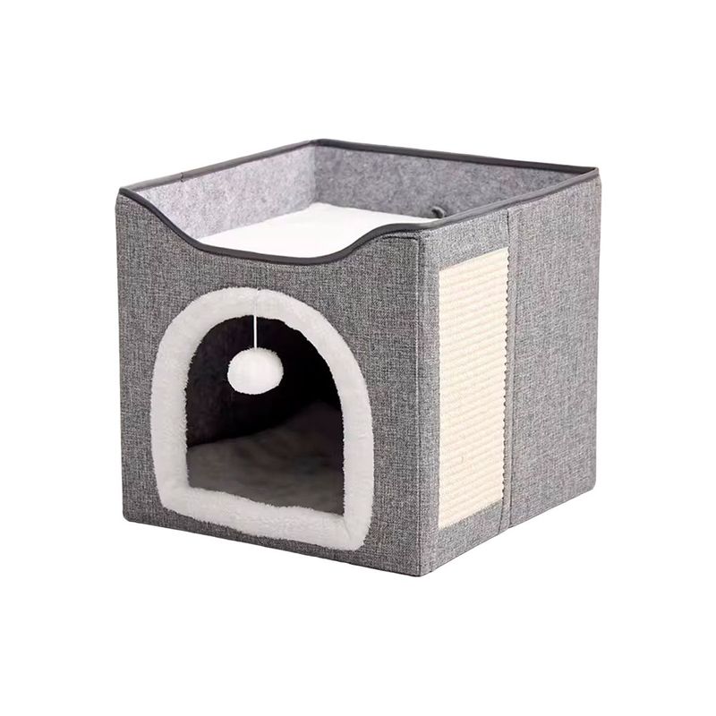 casa-cubo-animaux-com-arranhador-e-brinquedo-para-gatos-cinza-0 jpg