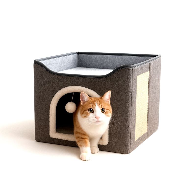 casa-cubo-animaux-com-arranhador-e-brinquedo-para-gatos-cinza-1 jpg