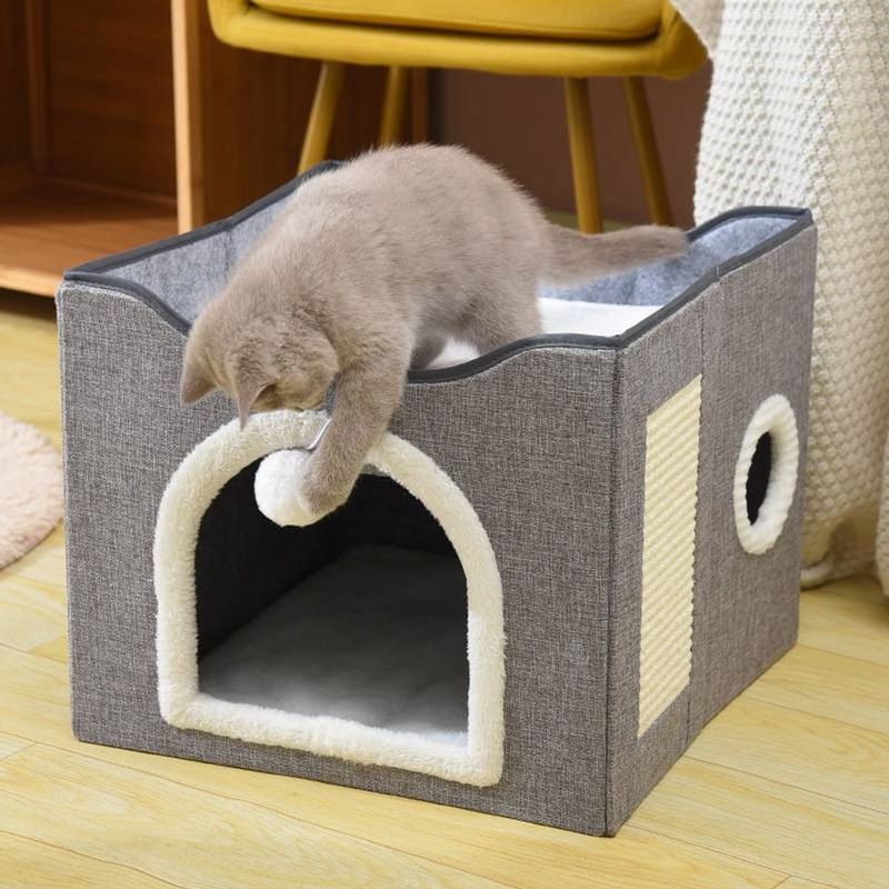 casa-cubo-animaux-com-arranhador-e-brinquedo-para-gatos-cinza-7 jpg