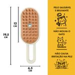 Escova Animaux Anti Pelos Vapor Recarreg vel para C es e Gatos Branco 5