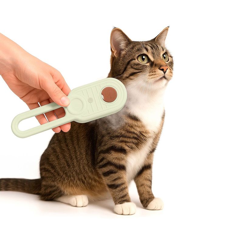 Escova Animaux Anti Pelos Vapor Recarreg vel para C es e Gatos Branco 6